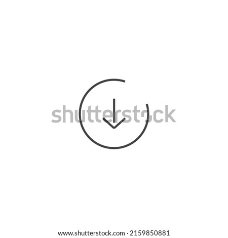 arrow circle sign thin line icon, editable stroke icon eps 10