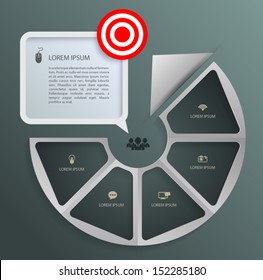 Arrow circle step to target . can use for minimal infographic template / business concept / education diagram / object for printing and website.