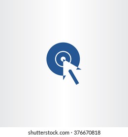 arrow circle target click pointer vector icon design