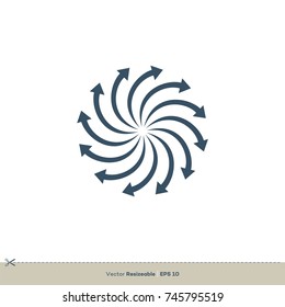 Arrow Circle Vector Logo Template Illustration Design. Vector EPS 10.