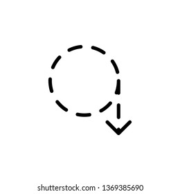 arrow, circular icon. Simple thin line, outline vector of Arrows icons for UI and UX, website or mobile application