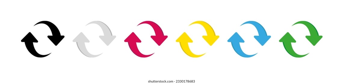 Arrow circular set. Vector graphic elements