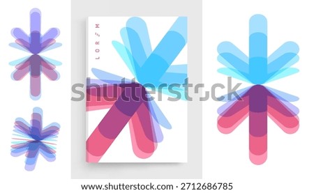 Arrow. Clash of business ideas. Concept of teams competing to achieve a goal. Dynamics. Vector for a brochure, poster, cover, postcard, presentation, flyer, or banner.