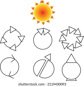 Diseño vectorial clásico de flecha o icono