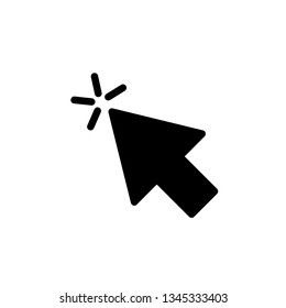 arrow click black flat icon
