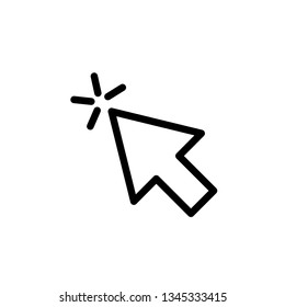 arrow click black flat icon