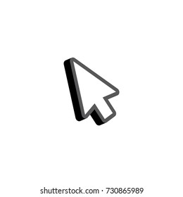 Arrow click icon. 3D vector illustration.