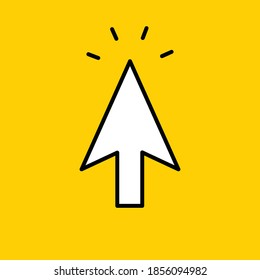 Pfeilklicken Sie auf das Symbol. Klicken Sie auf den Cursor. Linearer Vektor.
