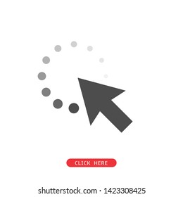 Arrow click icon. Cursor symbol, Vector illustration