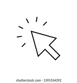 Arrow clicking, cursor click vector icon