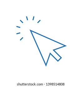 Arrow clicking, cursor click vector icon
