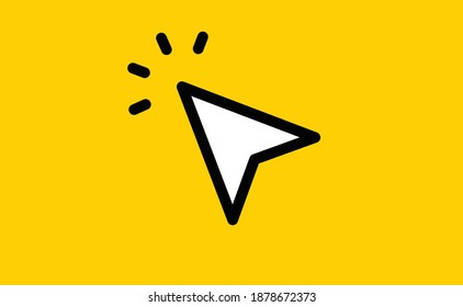 Arrow clicking icon. Mouse pointer vector symbol.