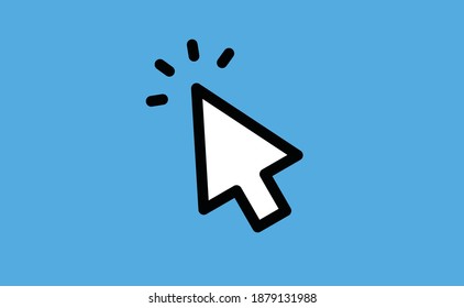 Arrow clicking icon. Mouse pointer vector symbol.