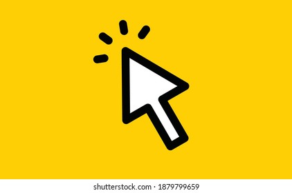 Arrow clicking icon. Mouse pointer vector symbol.