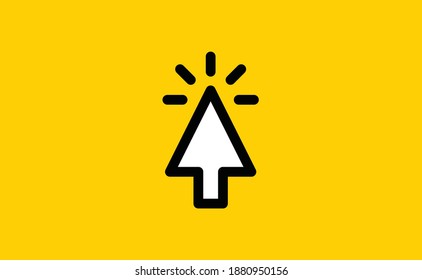 Arrow clicking icon. Mouse pointer vector symbol.