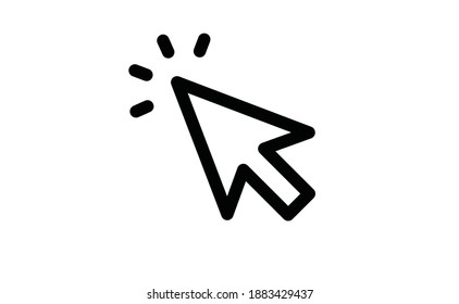 Arrow clicking icon. Mouse pointer vector symbol.