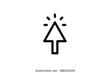 Arrow clicking icon. Mouse pointer vector symbol.