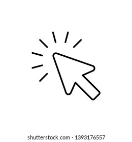 Arrow clicking, mouse pointer vector icon