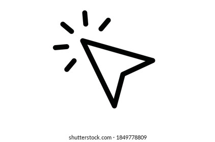 Arrow clicking vector icon. Pointer click symbol.