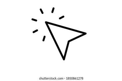 Arrow clicking vector icon. Pointer click symbol.