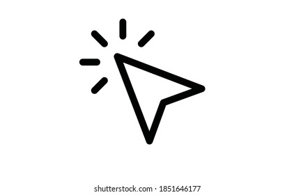 Arrow clicking vector icon. Pointer click symbol.