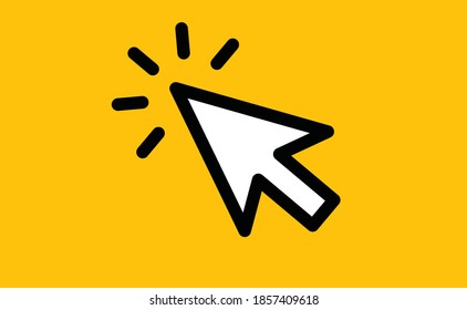 Arrow clicking vector icon. Pointer click symbol.