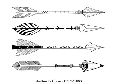 Arrow Clip art Set in Vector on White Background