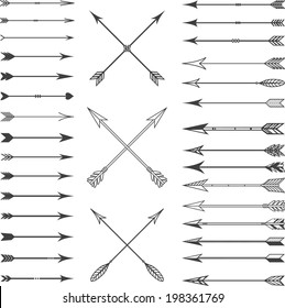 Arrow Clip art Set in Vector on White Background
