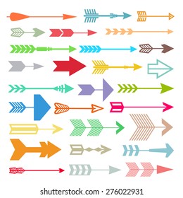 Arrow Clip art Set in Vector on White Background