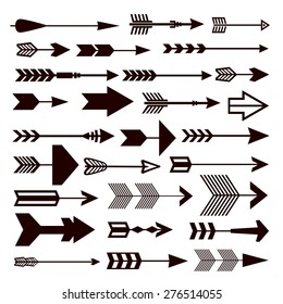 Arrow Clip art Set in Vector on White Background