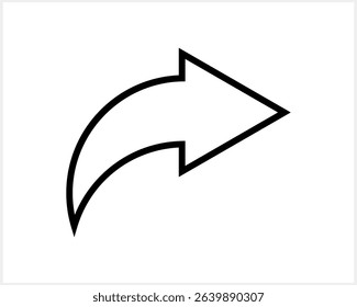 Arrow clipart isolated Outline clipart symbol Vector stock illustration