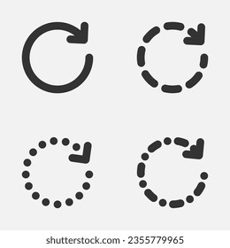 Arrow clockwise icon rotary button