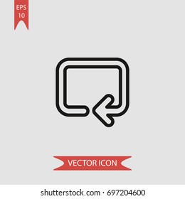 Arrow clockwise vector icon, illustration symbol