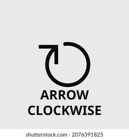 Arrow clockwise vector icon. Thin arrow clockwise illustration for mobile, web and desktop apps. Arrow clockwise symbol.