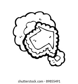 arrow with cloud cartoon