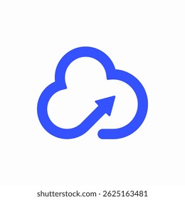 arrow cloud logo template icon