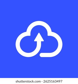 arrow cloud logo template icon