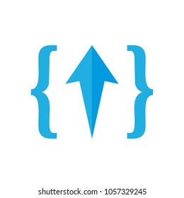 Arrow Code Logo Icon Design