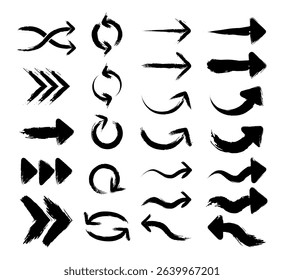 arrow collection in brush stroke style