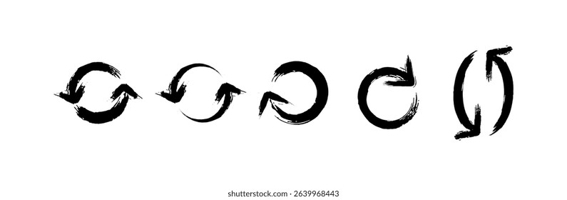 arrow collection in brush stroke style