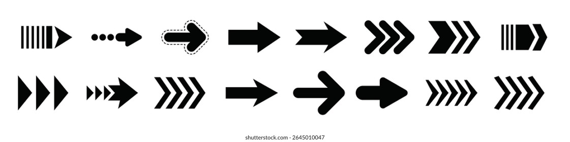  ilustração de vetor de design de coleção de setas
