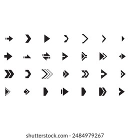 Arrow Collection of different style design, flat Arrow isolated on white background. Neon black Arrows set icon. Beautiful arrow vector design. white background arrow isolated collection.