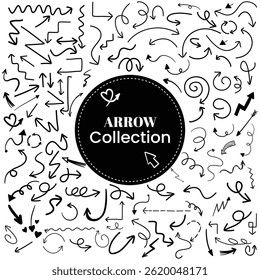 Arrow Collection, Vector hand written arrow element