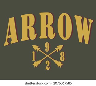 Arrow college league grunge vintage vector applique embroidery patches