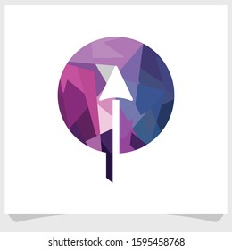 arrow and color full logo design template