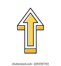 up arrow color icon vector. up arrow sign. isolated symbol illustration