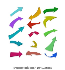 arrow color set stock vector illustration