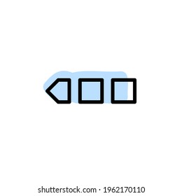 Arrow with color shadow vector icon in arrows set