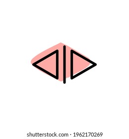 Arrow with color shadow vector icon in arrows set