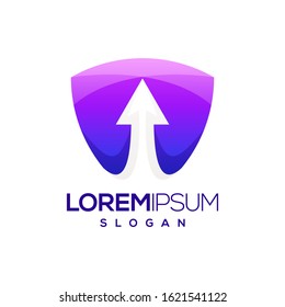 arrow colorful gradient logo design